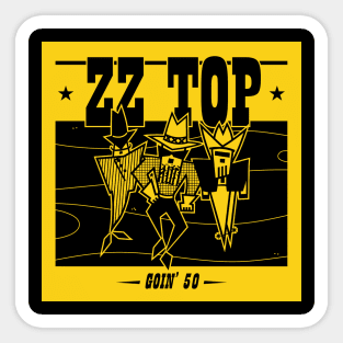 Retro Zz Top 2 Sticker